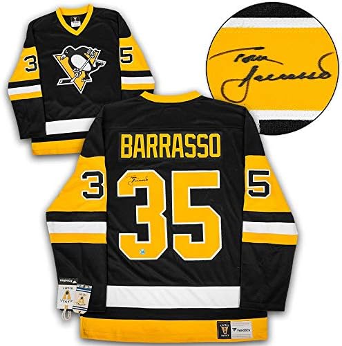 Tom Barrasso Pittsburgh Penguins potpisan retro fanatics dres - autogramirani NHL dresovi