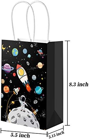 24 pakovanja poklon torbe za svemir dječje poslastice s ručkama Planet Galaxy Party Favor Goodie kese papirne