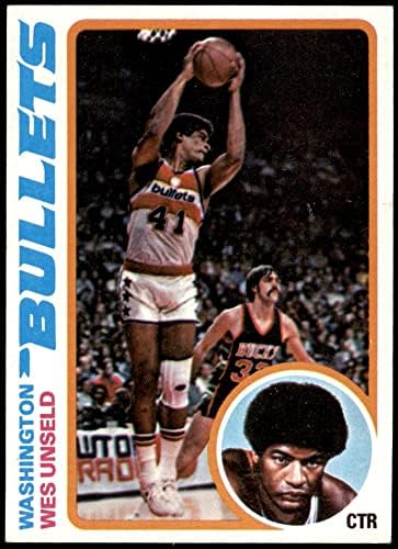 1978 TOPPS 7 Wes unseld Washington Bullets NM + Bullets Louisville