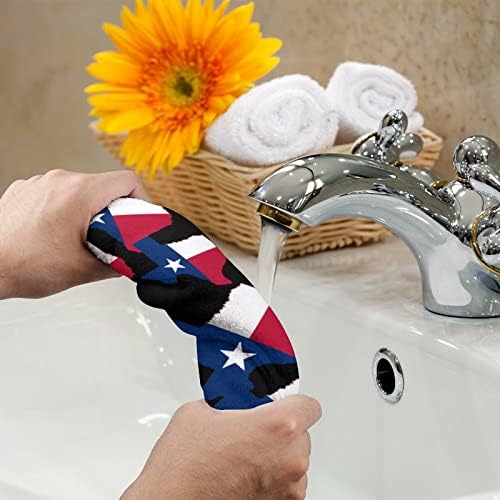 Teksaška karata za zastavu Peškir Premium ručnici krpa za pranje za pranje za hotelske banje i kupatilo