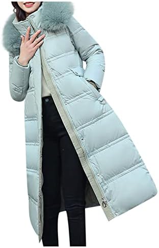 Ženska zimska zgušnjava kaput tople prekrivene jakne modna tunika Duga vjetra jakna s umjetnom krznenom