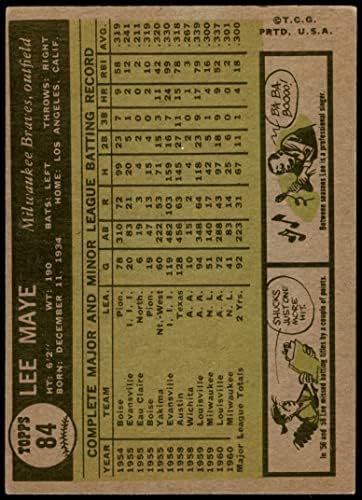 1961 FAPPS 84 Lee Maye Milwaukee Braves VG Braves