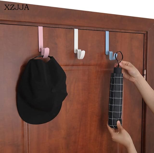 Xzjja 1pc Multi-funkcija metalna povratna vrata s kukom odjeću za ručnik hat hank držač za pohranu Početna