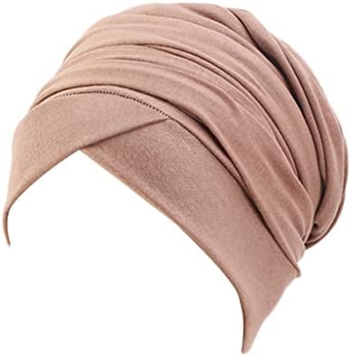 CZDYUF Ženska kapa za kosu pamuk šeširi Žene dugi šal Unutarnji hijabi India Turbaban Head Hat Lady Fright