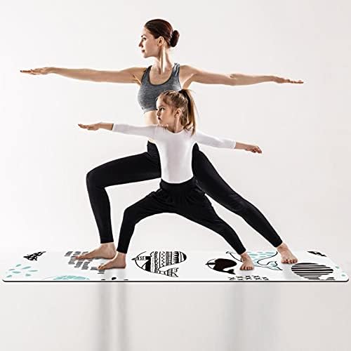Yoga Mat Whale grafički oblik Eco Friendly neklizajuća podloga za fitnes vježbe za Pilates i vježbe na podu