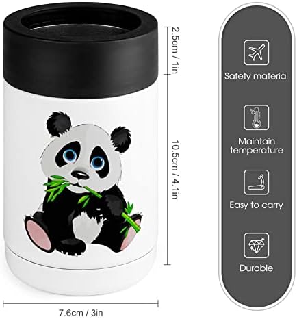 Big Face Panda Cooler Cup izolirani od nehrđajućeg čelika može hladnije drhtavičarski nosač s poklopcima