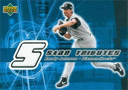 Randy Johnson igrač Igrač za patch Patch Baseball Card 2002 Gornja paluba Tributes STRJ - MLB Igra polovna