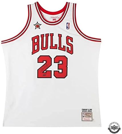 Michael Jordan Autographing 1998 NBA all-star igra Chicago Bulls Mitchell & Ness Jersey - gornja paluba