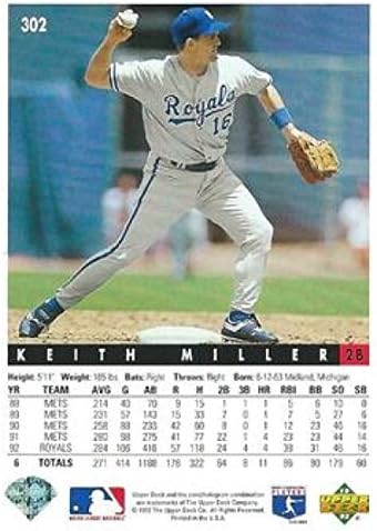 1993 Gornja paluba 302 Keith Miller NM-MT Royals