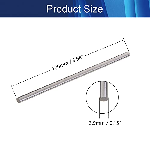 Hegebeck okrugli čelični štap, 3.9 mm x 100mm HSS alat za strug, metalne čvrste osovine šipke tokarski nosač