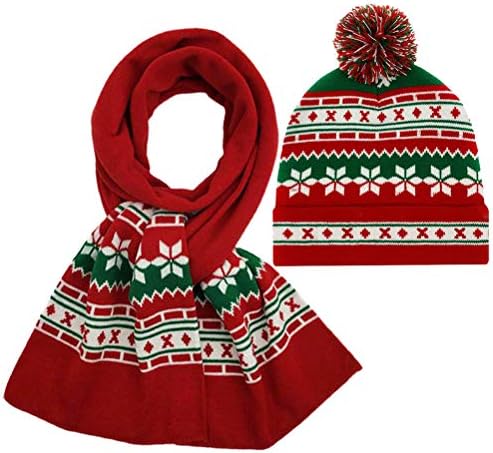 Galpada božićni ukrasi 1 set 2pcs pleteni šal za toplu šešir Dvodijelni set Božić Deca šešir