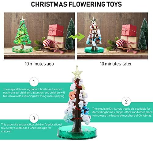 Galpada Božićne ukrase 3pcs Božićne dječje igranje Božićno drvce Cvjetanje igračke DIY Drvo igračka