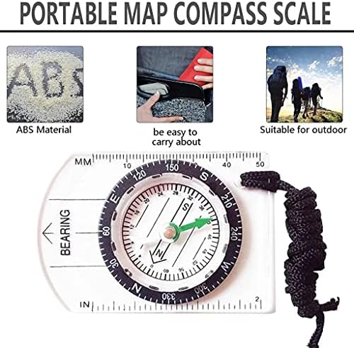 SDGH prozirni plastični kompas proporcionalni otisak stopala putni na otvorenom kampiranjem planinarskih